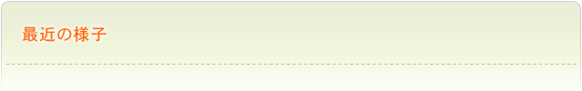 最近の様子